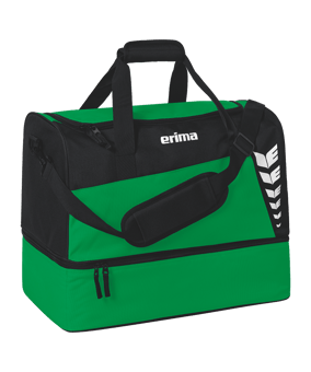 Erima Six Wings Sporttasche mit Bodenfach Gr. M Grün Schwarz - gruen