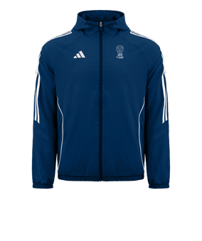 Veste coupe-vent adidas Tiro 24 bleue blanche 