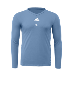 adidas Team Base Top langarm Hellblau
