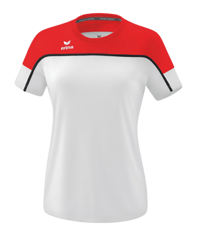Erima Change by T-Shirt Damen Weiss Rot - weiss