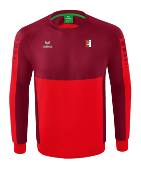 Erima Six Wings Sweatshirt Kids Rot Dunkelrot