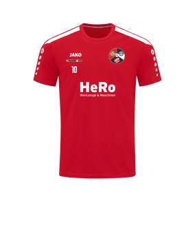 JAKO Power T-Shirt Rot Weiss F100