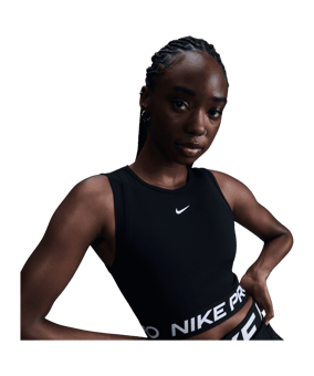 Nike Pro 365 Crop Tanktop Damen Schwarz F010 - schwarz
