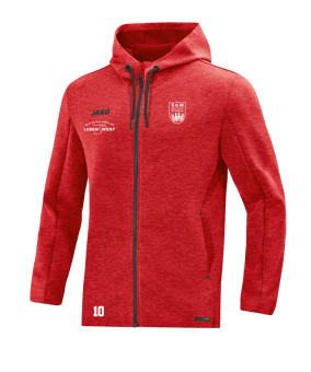 JAKO Premium Basic Kapuzenjacke Rot F01