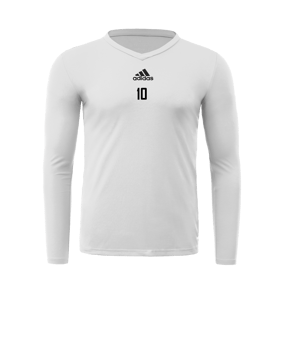 adidas Team Base Top langarm Weiss