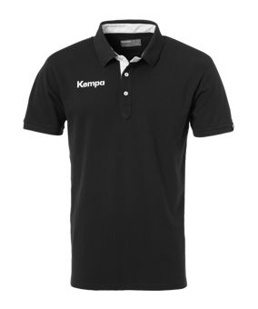 Kempa Prime Polo Shirt Kids Schwarz Weiss F02 - schwarz