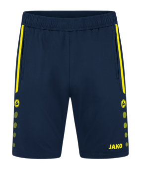 JAKO Allround Trainingsshort Damen Blau Gelb F904 - blau