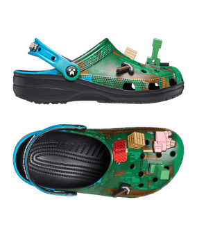 Crocs Minecraft Classic Clog Badelatsche Mehrfarbig - mehrfarbig