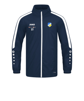 JAKO Power Allwetterjacke Blau Weiss F900