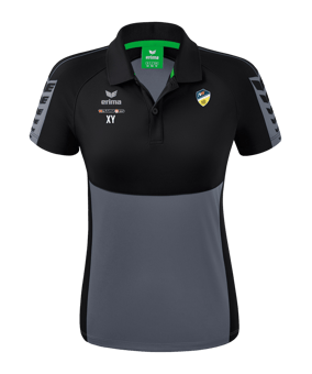 Erima Six Wings Poloshirt Damen Grau Schwarz