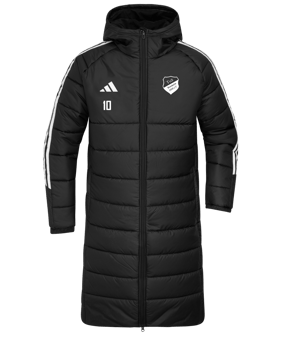 adidas Tiro 24 Long Coachjacke Schwarz Weiss