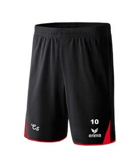 Erima 5-Cubes Short Schwarz Rot