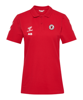 Hummel Go 2.0 Chevron Polo Damen Rot F3062