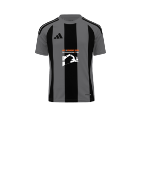 adidas Striped 24 Trikot Kids Grau Schwarz