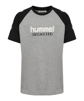 Hummel Logo S/S T-Shirt Kids Grau F2006 - grau