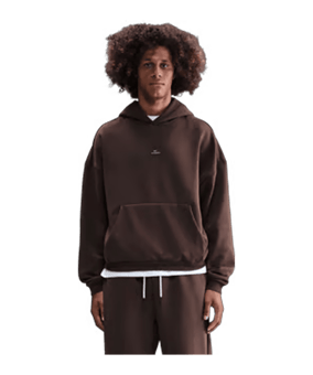 Nike Secondary Brushed Hoody Braun F237 - braun