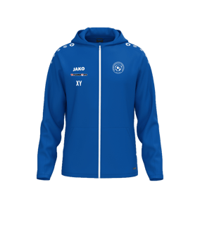 JAKO One Kapuzenjacke Blau F400