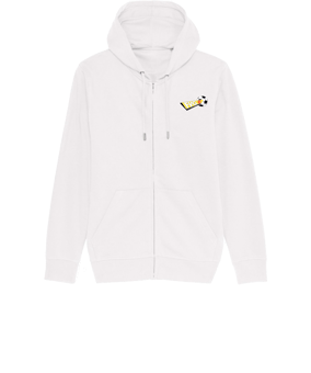 Merch Connector Zip-Hoodie White | #justlogo4c