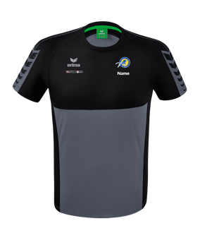 Erima Six Wings T-Shirt Grau Schwarz