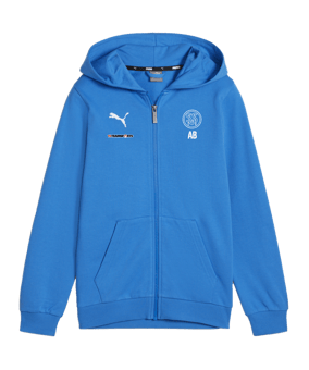 PUMA teamGOAL Casuals Kapuzenjacke Kids Blau F02