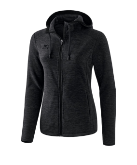Erima Fleecejacke Damen Schwarz - schwarz