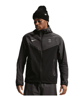 Nike Paris Saint-Germain Tech Woven Kapuzenjacke Schwarz F010 - schwarz