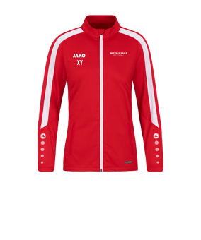 JAKO Power Polyesterjacke Damen Rot Weiss F100