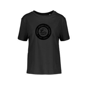 Tone in Tone T-Shirt Schwarz Damen
