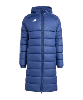 adidas Tiro 24 Long Coachjacke Blau Weiss - blau