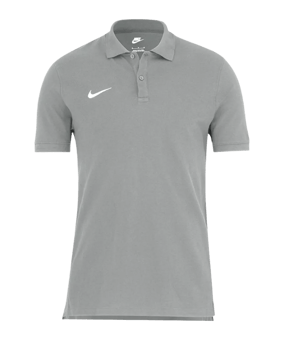 Nike Team Cotton Poloshirt Grau F063 - grau