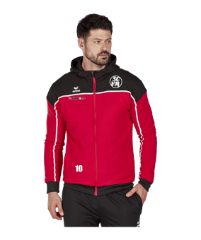 Erima Change by Kapuzenjacke Rot Schwarz 