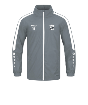 JAKO Power Allwetterjacke Grau Weiss F840