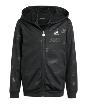 adidas Kapuzenjacke Kids Schwarz Gold - schwarz