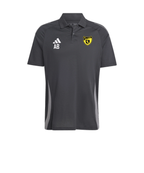 adidas Tiro 24 Comp Poloshirt Schwarz Grau