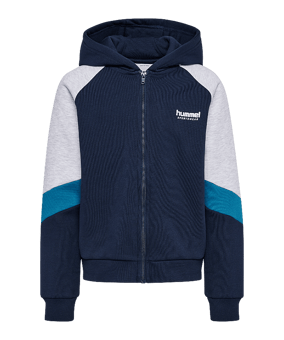 Hummel Loose Blocked Kapuzenjacke Kids Blau F7459 - blau