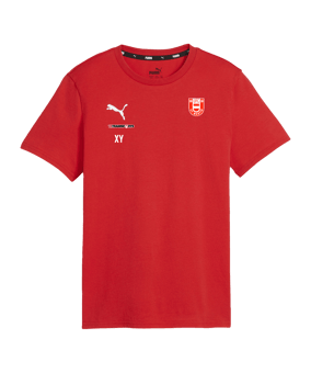 PUMA teamGOAL Casuals T-Shirt Kids Rot Weiss F01