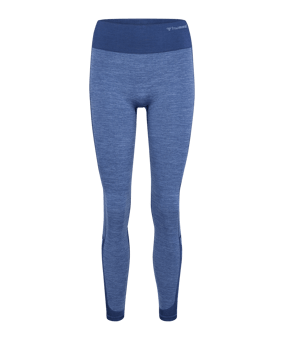 Hummel Mt Shine Seamless Mw Tight Damen Blau F7530 - blau