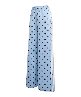 adidas Originals Satin Polka Dots Wide Leg pantalon Femmes Bleu - bleu