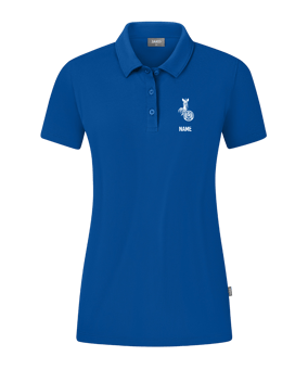 JAKO Organic Stretch Polo Shirt Damen Blau F400