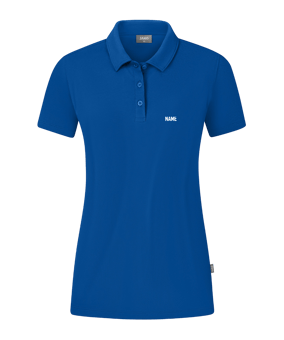 JAKO Organic Stretch Polo Shirt Damen Blau F400