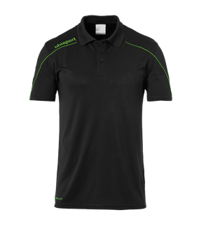 uhlsport Stream 22 Poloshirt Kids Schwarz Grün F24 - schwarz