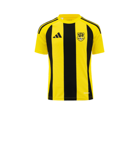 adidas Striped 24 Trikot Kids Gelb Schwarz