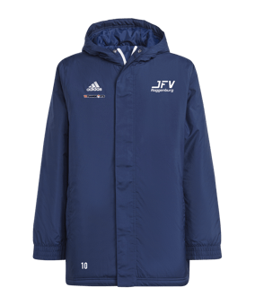 adidas Entrada 22 Stadium Jacke Kids Blau