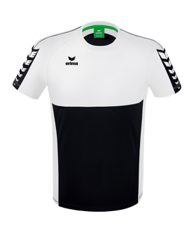Erima Six Wings T-Shirt Kids Schwarz Weiss - schwarz