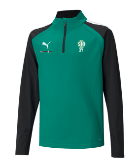 PUMA teamLIGA HalfZip Sweatshirt Grün Schwarz F05