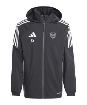 adidas Tiro 24 Regenjacke Schwarz Weiss