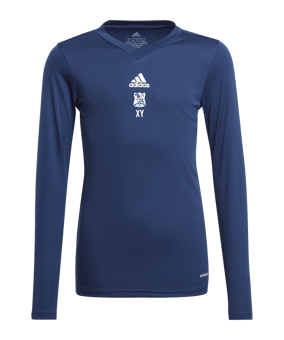 adidas Team Base Top langarm Kids Blau