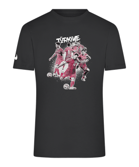 Nike Turkey TFF Team Proud T-Shirt Kids Schwarz F010 - schwarz