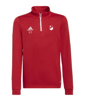 adidas Entrada 22 HalfZip Sweatshirt Kids Rot