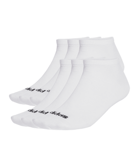 adidas Linear Crew Cushioned 6 Pair Socken Weiß - weiss